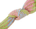 Beco Hemp Squeaky Rope dog toy, large, natural hemp fibre with squeaker knot view