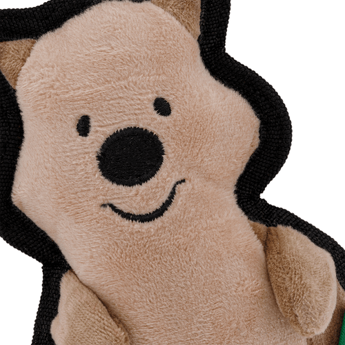 Beco Rough & Tough Quokka recycled dog chew toy closed up