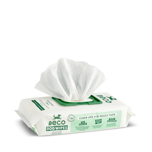 Beco bamboo dog wipes pack, unscented  