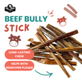 Single ingredients, dehydrated beef bully sticks with benefits - help with removing plaque