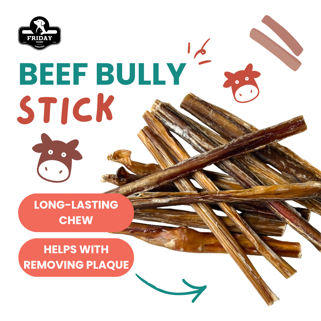 Single ingredients, dehydrated beef bully sticks with benefits - help with removing plaque