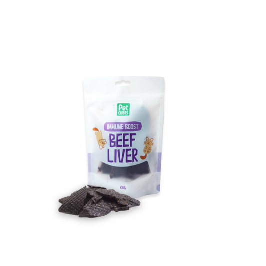 Petcubes Natural Dry Treats - Beef Liver 100g