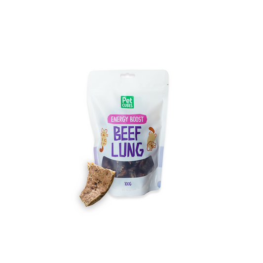 Petcubes Natural Dry Treats - Beef Lung 100g