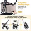 Beige Beberoad X3 Stroller folding design
