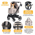 Beige Beberoad X3 Stroller upgraded enlarged carrier