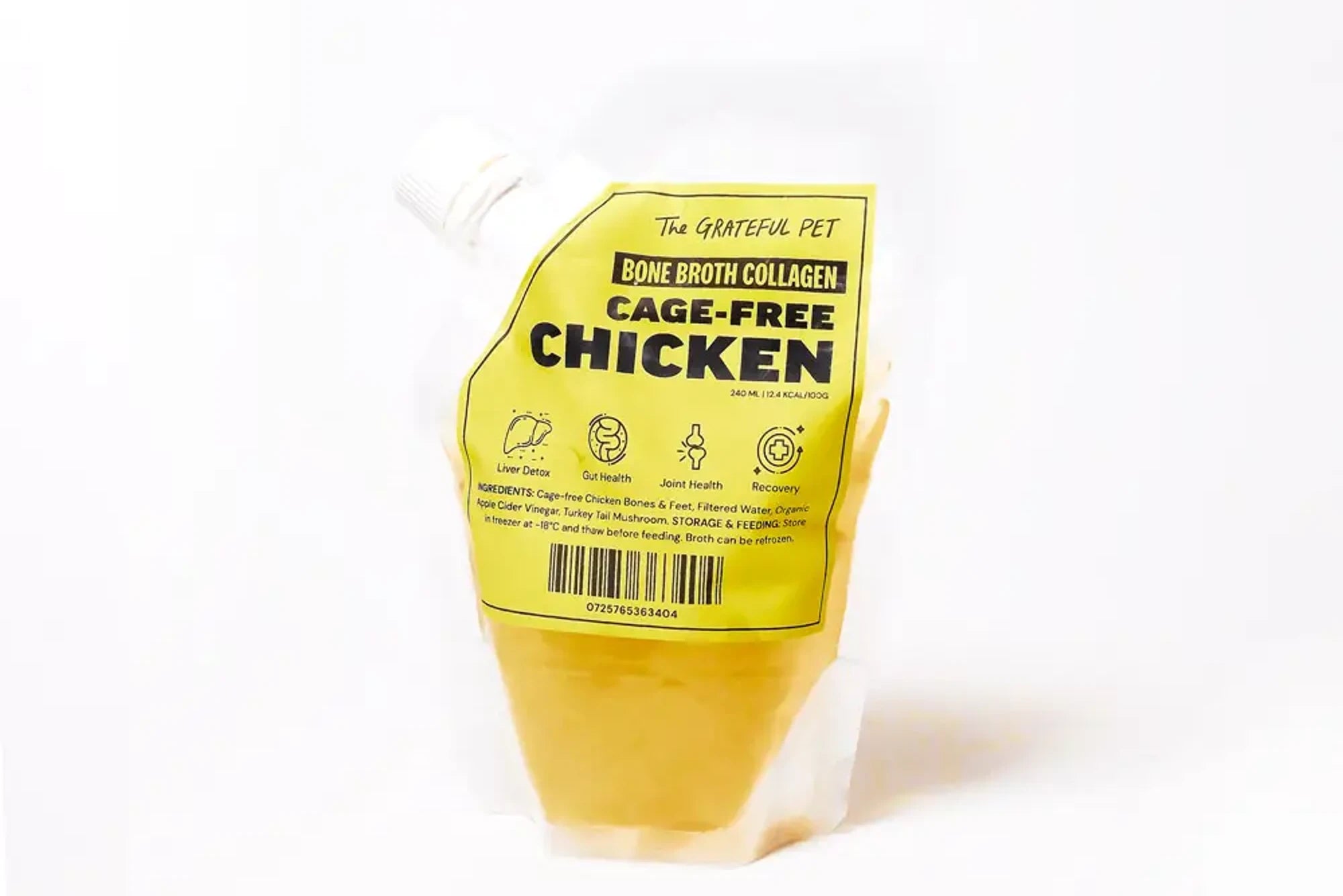 The Grateful Pet Frozen Chicken: Bone Broth Collagen (240ml)