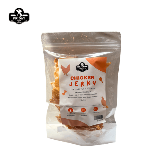 Friday Chews chicken jerky air dried for dogs and cats