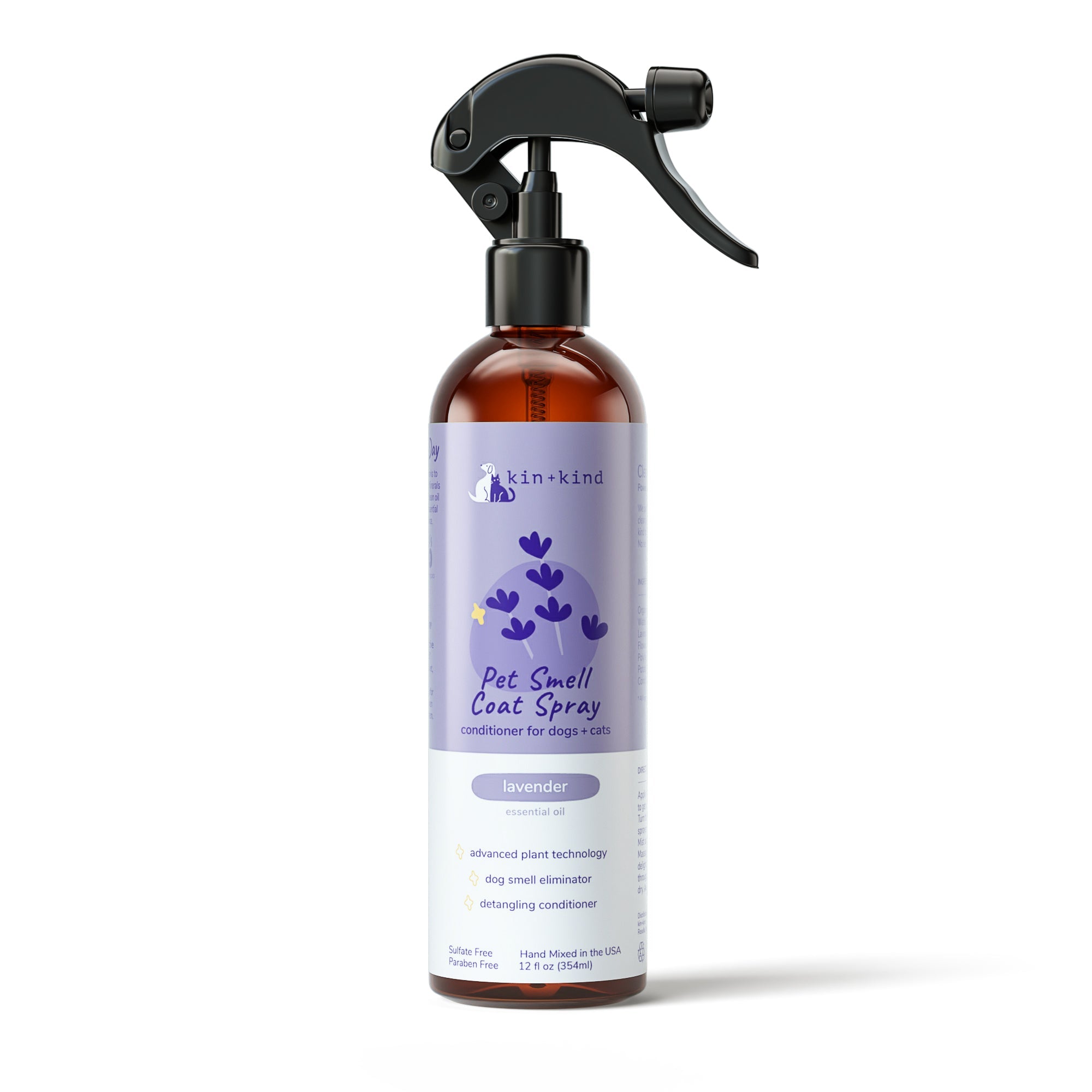 Kin+Kind Dog & Cat Pet Smell Coat Spray Lavender 12oz