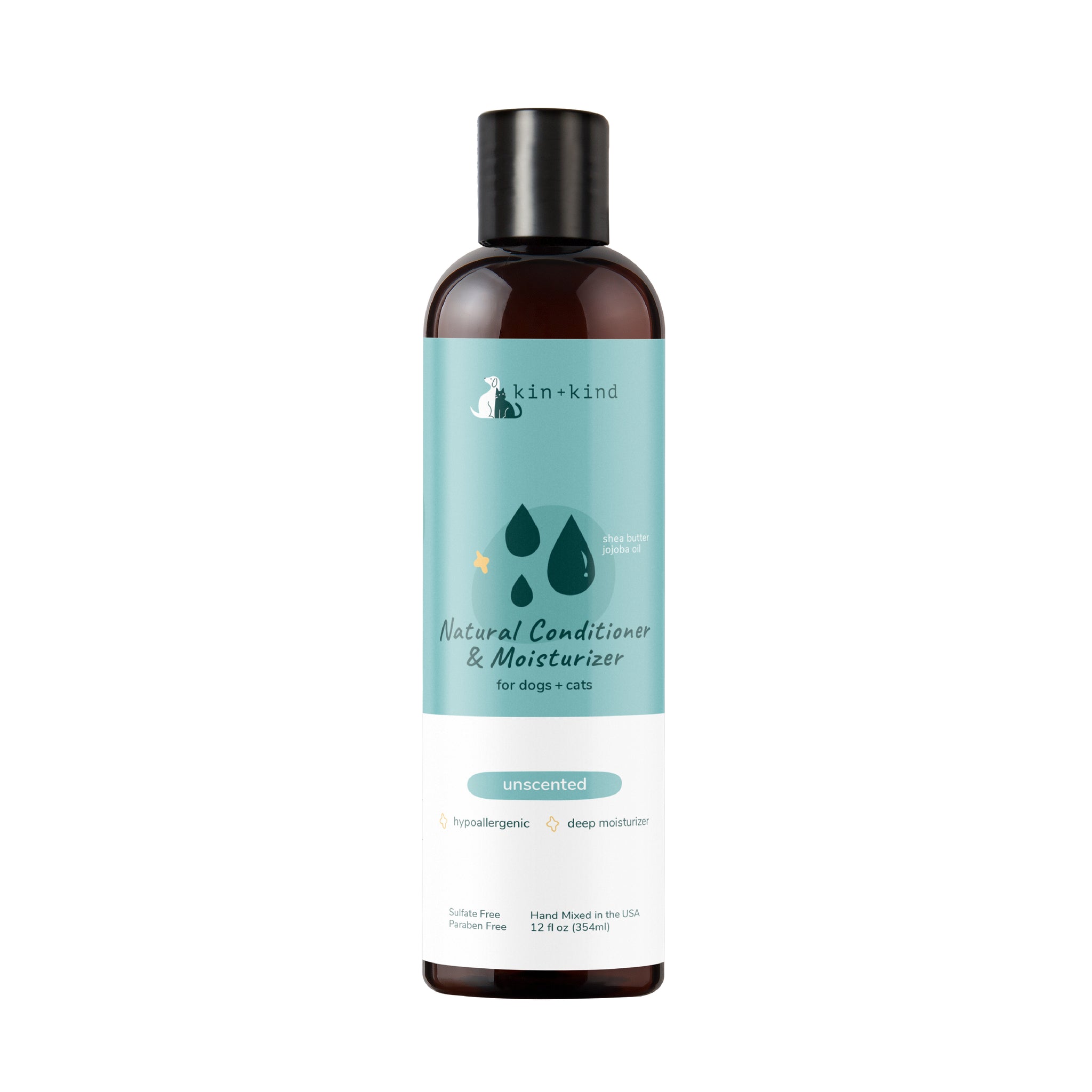 Kin+Kind Dog & Cat Natural Conditioner & Moisturizer - Unscented 12oz