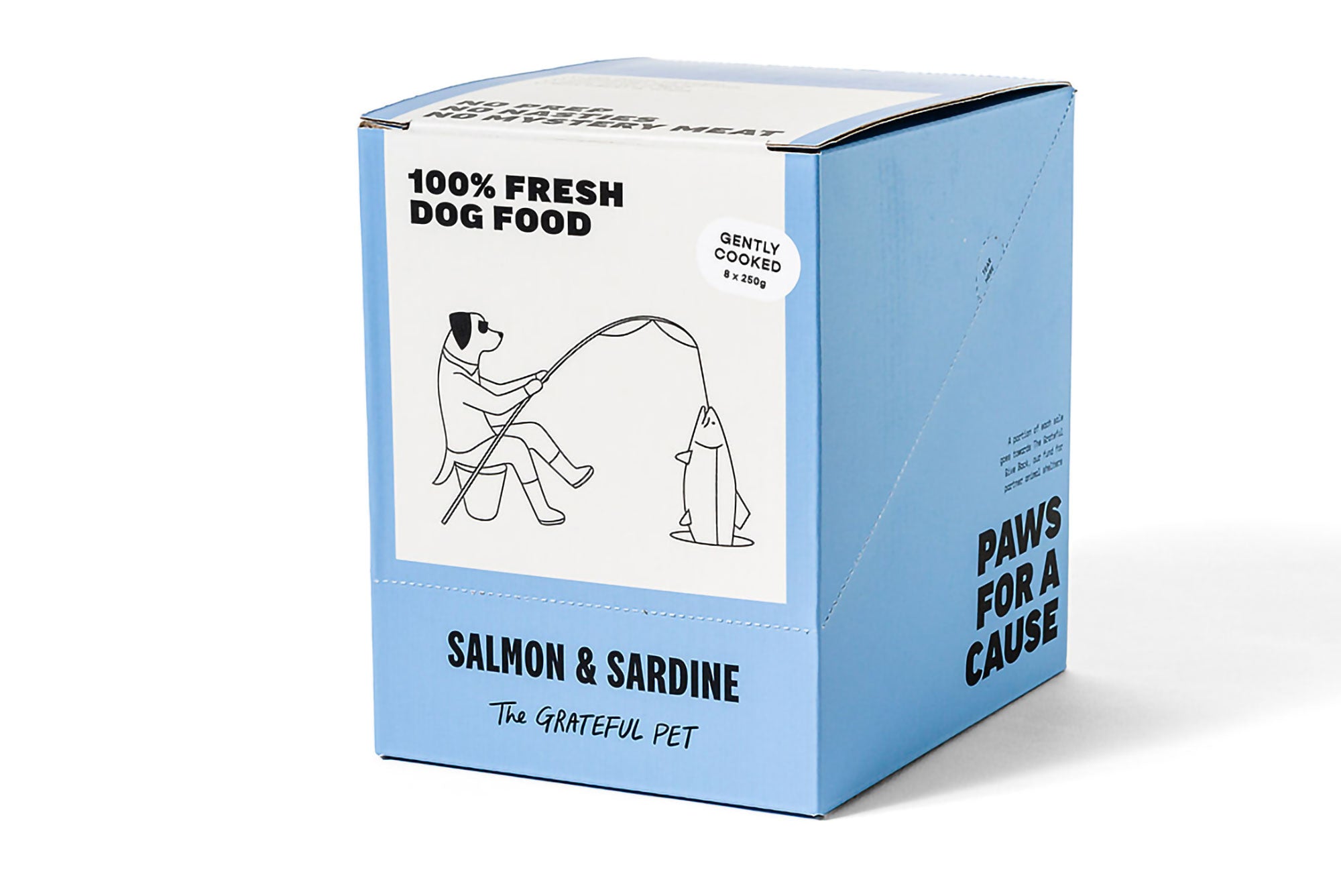 The Grateful Pet Frozen Salmon & Sardine: Gently cooked Dog Food (8 x 250g)