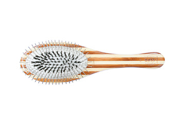 Bass Brushes The Hybrid Groomer A1 Striped Bamboo Medium