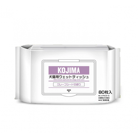 Kojima Pet Wet Wipes Fruity (80 sheets)