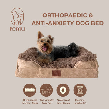 Elysian Orthopaedic & Calming Pet Bed by Komu – For Dogs & Cats | Joint Support | Better Sleep | For Anxiety