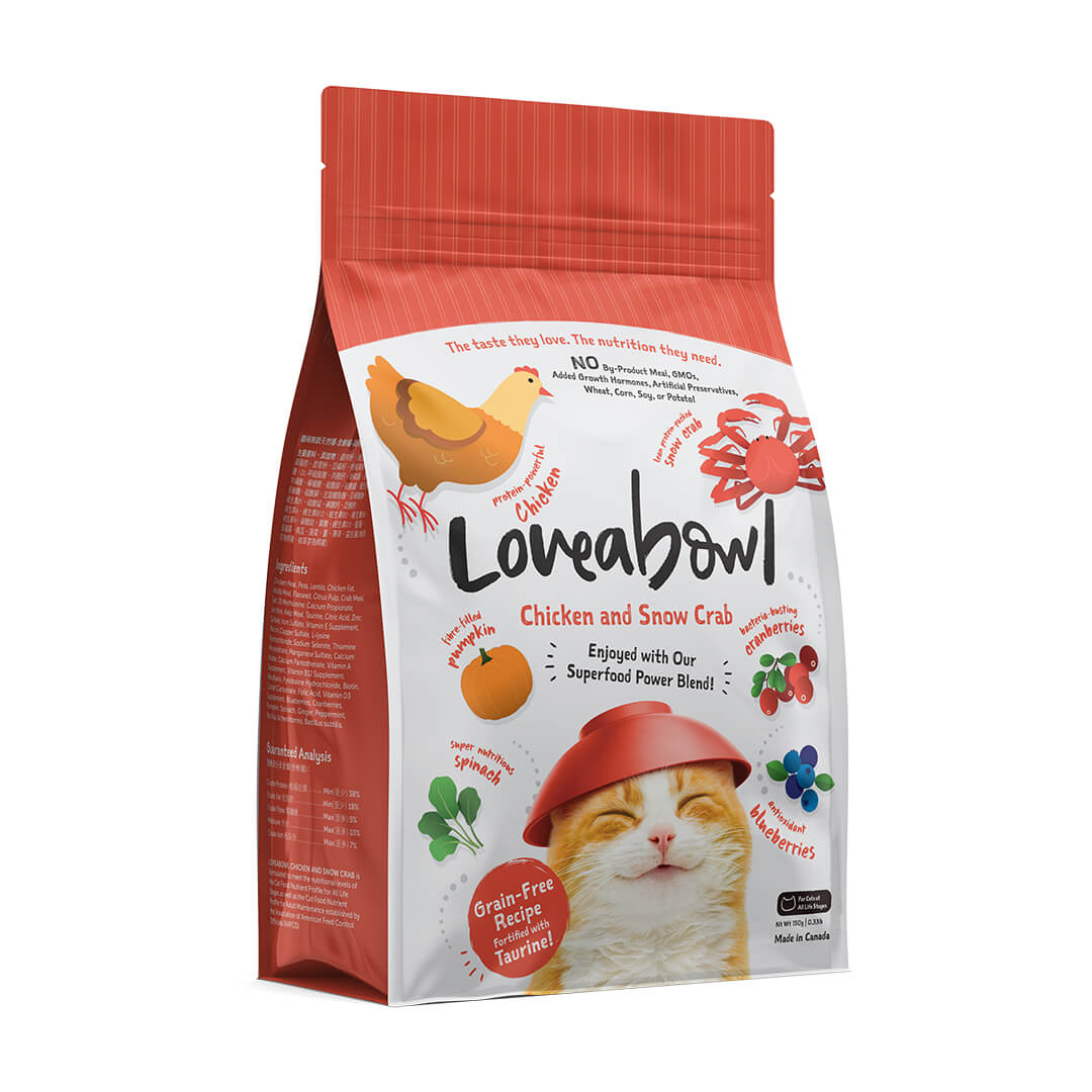 Loveabowl Grain Free Dry Cat Food Chicken & Snow Crab