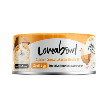 Loveabowl Cat Chicken Snowflakes & Quail Egg in Broth