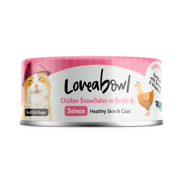 Loveabowl Cat Chicken Snowflakes & Salmon in Broth