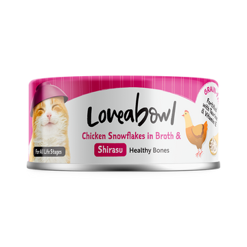 Loveabowl Cat Chicken Snowflakes & Shirasu in Broth
