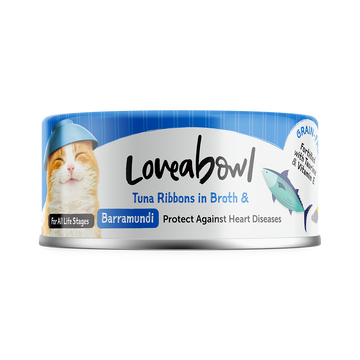 Loveabowl Cat Tuna Ribbons & Barramundi in Broth
