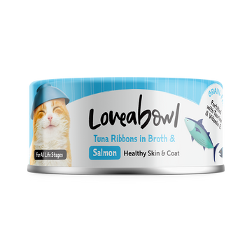 Loveabowl Cat Tuna Ribbons & Salmon in Broth