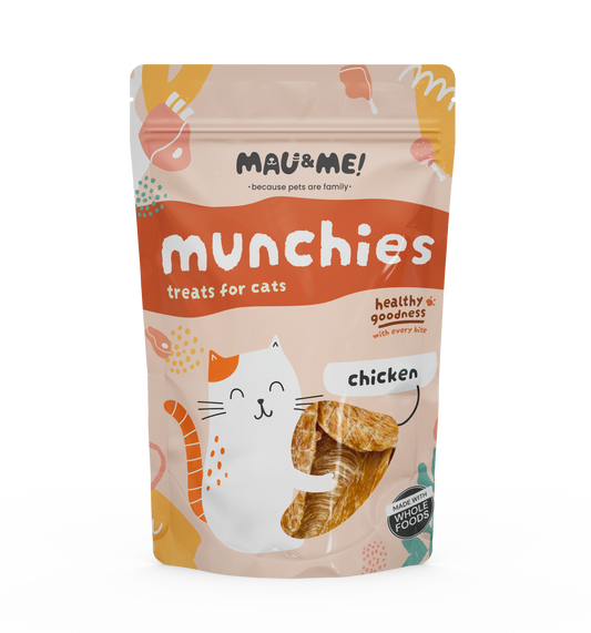 Mau&Me Munchies Air-Dried Cat Treats 60G - Chicken, Beed, Duck, Kangaroo, Pollock