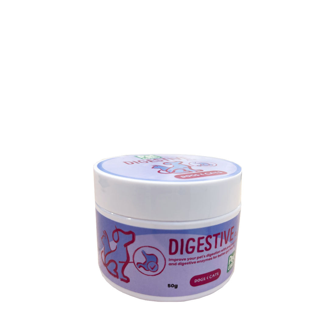 PetCubes Digestive Aid Supplement for Dogs and Cats, 50g bottle