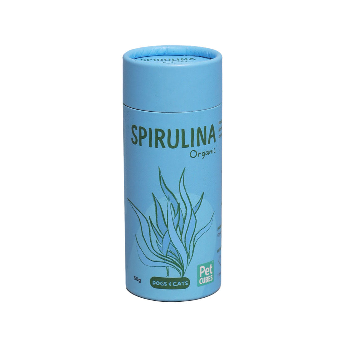 PetCubes Spirulina Supplement for Dogs and Cats, 50g bottle