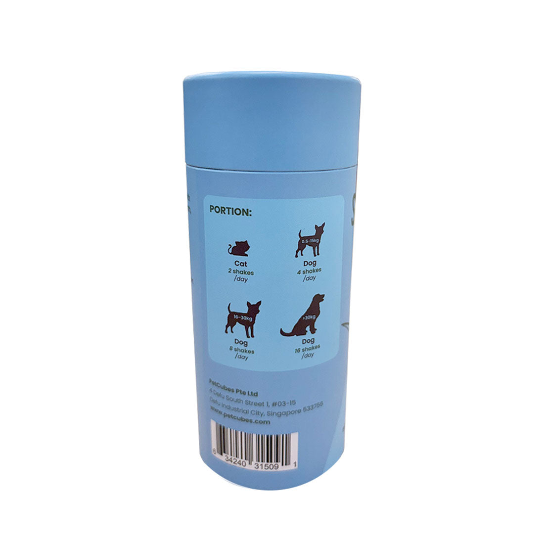 PetCubes Spirulina Supplement feeding instruction