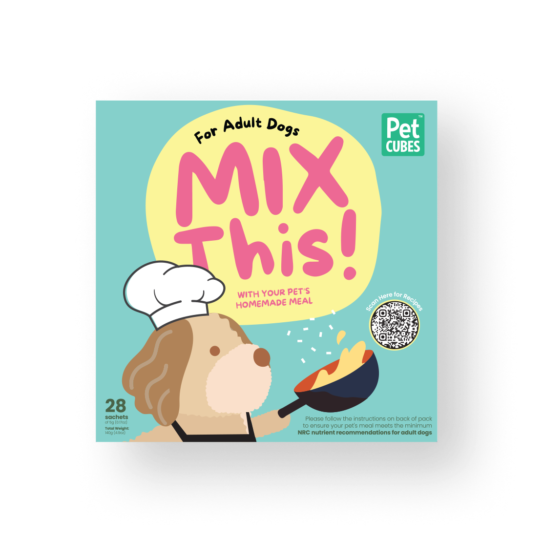 PetCubes Mix This! Supplement for Dogs, box of 28 pre-measured sachets
