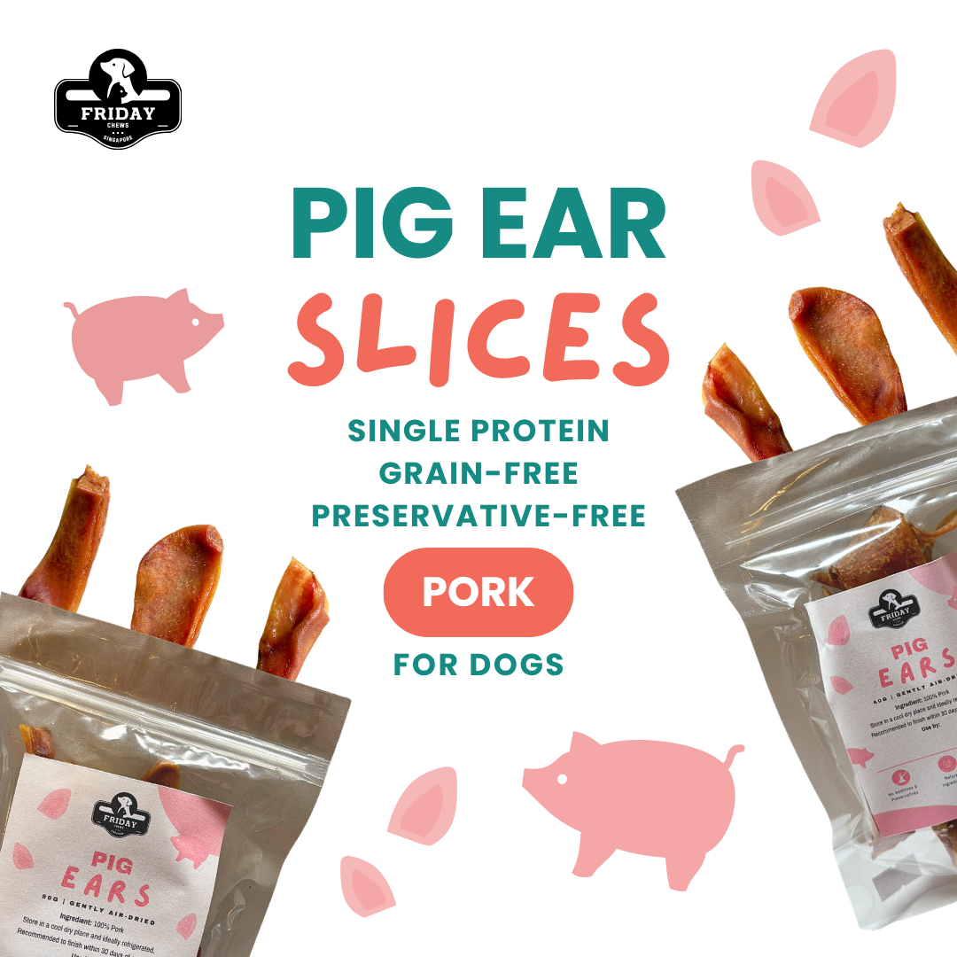 Sliced dehydrated natural pork ear dog chew treats 