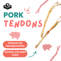 Dehydrated Pork Tendons for dogs with benefits - natural collagen