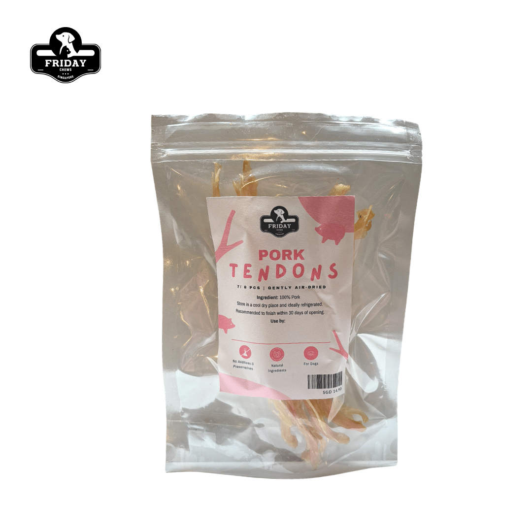 Friday Chews dehydrated pork tendons 7/8 pcs packaging