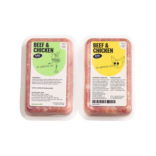 The Grateful Pet Beef & Chicken: Raw Cat Food (14 x 85g)