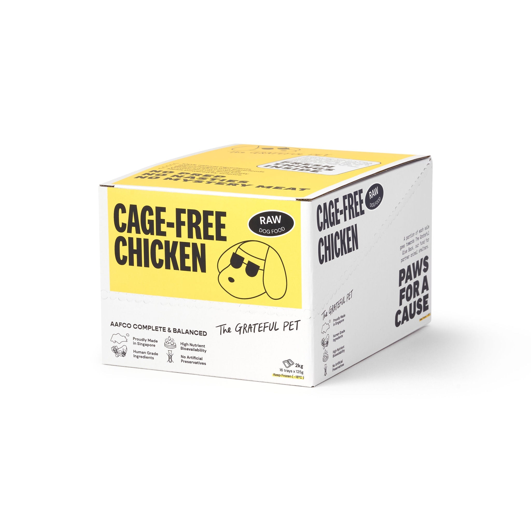 The Grateful Pet Chicken: Raw Dog Food (16 x 125g)