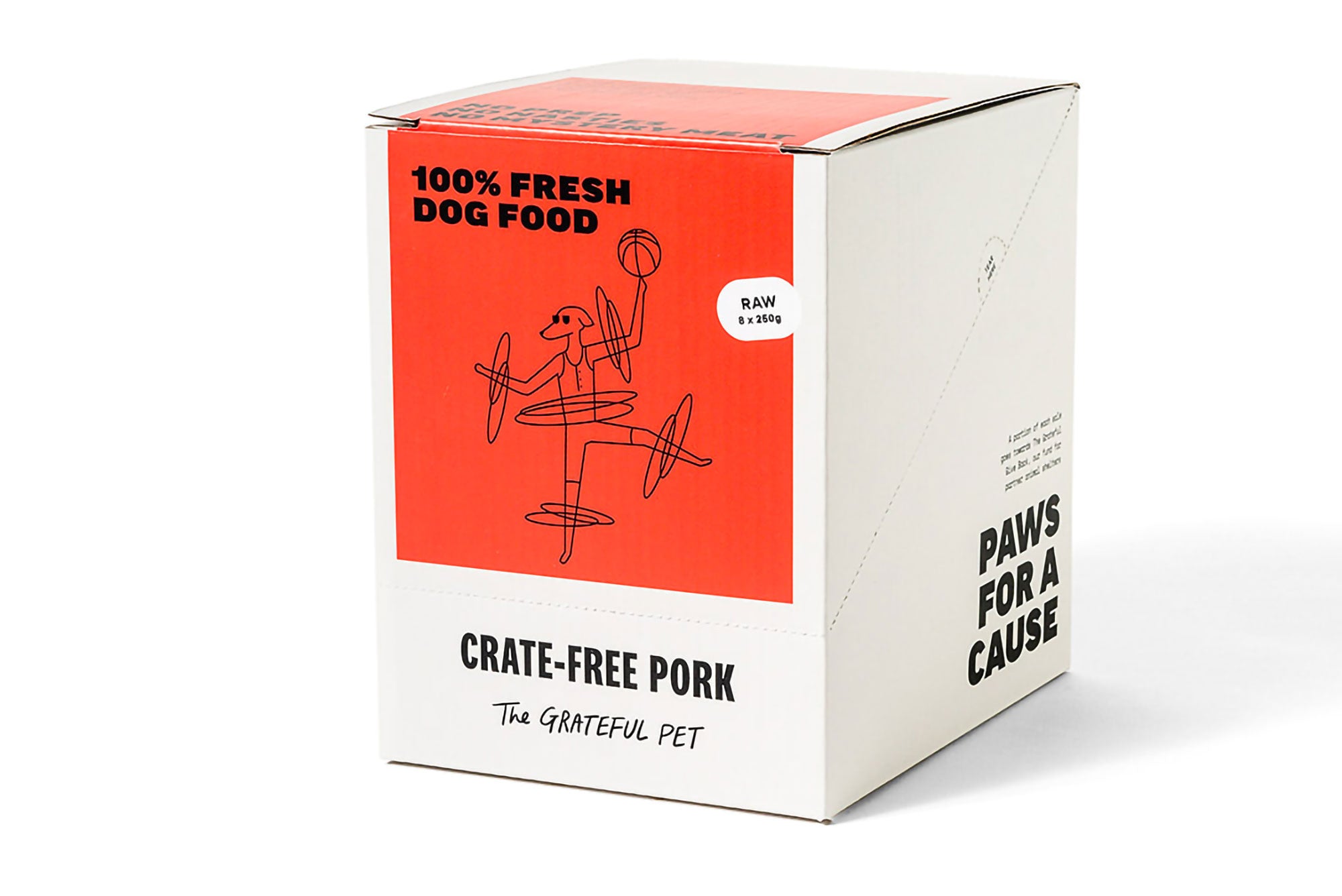 The Grateful Pet Frozen Pork: Raw Dog Food (8 x 250g)
