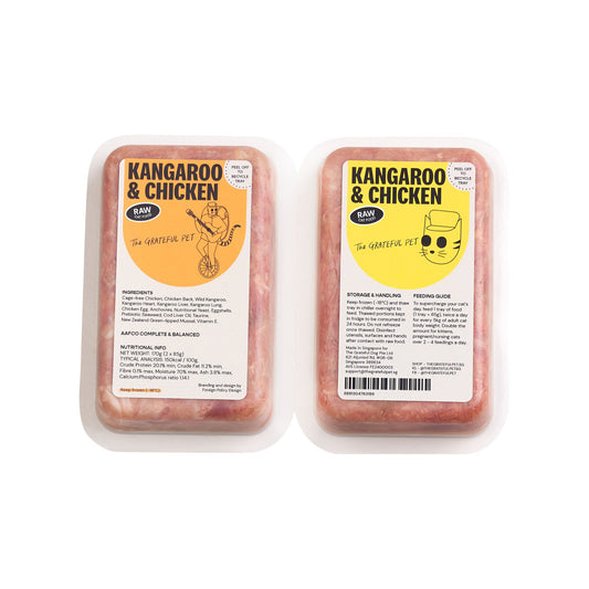 The Grateful Pet Kangaroo & Chicken: Raw Cat Food (14 x 85g)