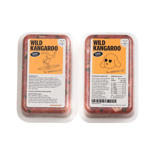 The Grateful Pet Kangaroo: Raw Dog Food (16 x 125g)