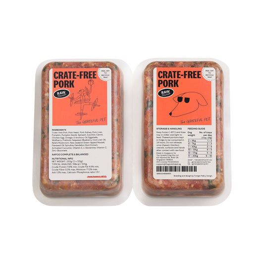 The Grateful Pet Pork: Raw Dog Food (16 x 125g)