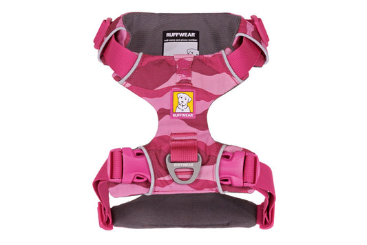 Ruffwear_front_range_harness_pink_mountain top  view