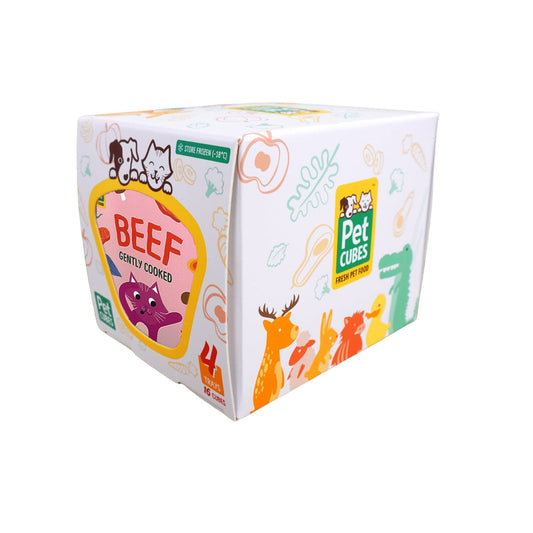 PetCubes Gently Cooked Frozen Cat Food - Beef 1.28 KG