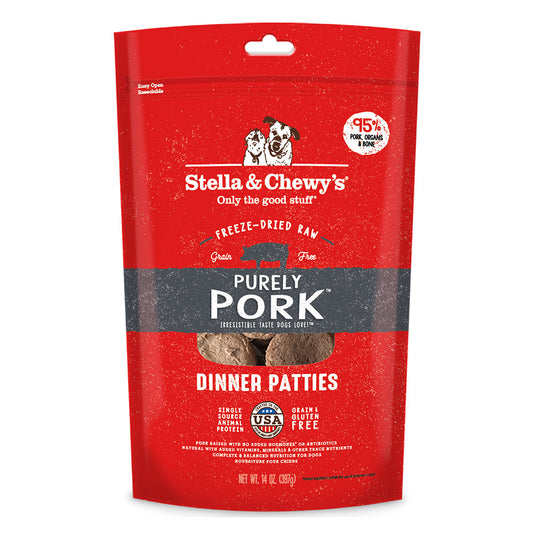 Stella & Chewy's Dog Freeze Dried Dinner Patties - Purely Pork 14oz