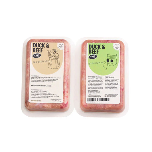 The Grateful Pet Duck & Beef: Raw Cat Food (14 x 85g)