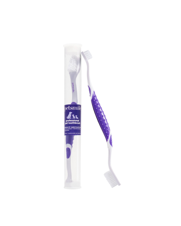 Petsmile Toothbrush for Dogs and Cats - Patented 45° Dual-Ended Brush Head