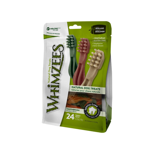 Whimzees All Natural Dental Dog Chew Treats For Dogs Toothbrush XXS 113 | X-S 48pcs | S 24pcs | M 12pcs | L 6pcs
