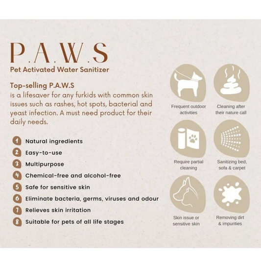 For Furry Friends Pet’s Activated Water Sanitizer (P.A.W.S) 60 sheets | 1 Box