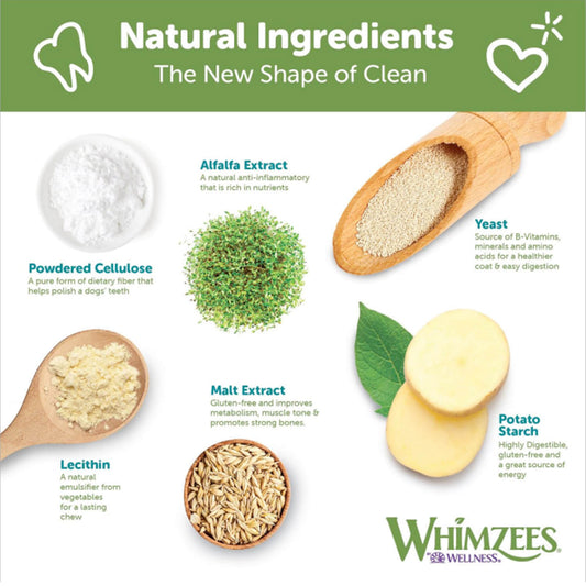 Whimzees All Natural Dental Dog Chew Treats For Dogs Hedgehog L 6pcs