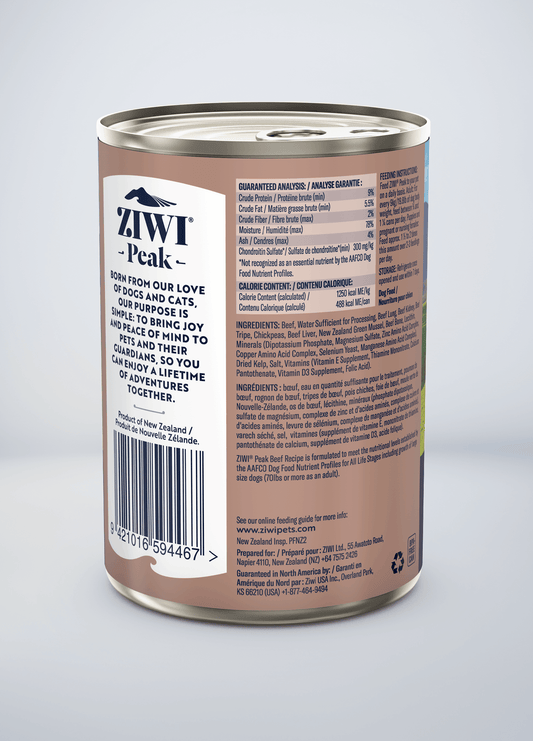 Ziwi Peak Dog Canned Beef 390g
