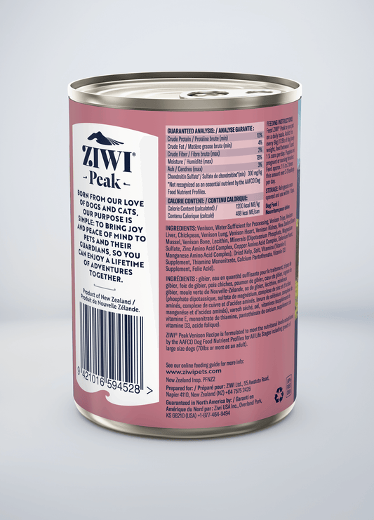 Ziwi Peak Dog Canned Venison 390g