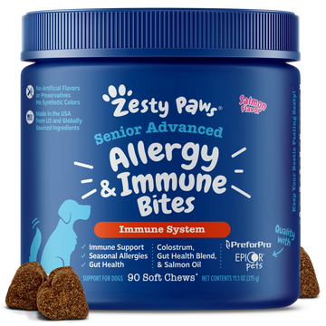 Zesty Paws Senior Advanced Allergy Immune Salmon 90 soft chews