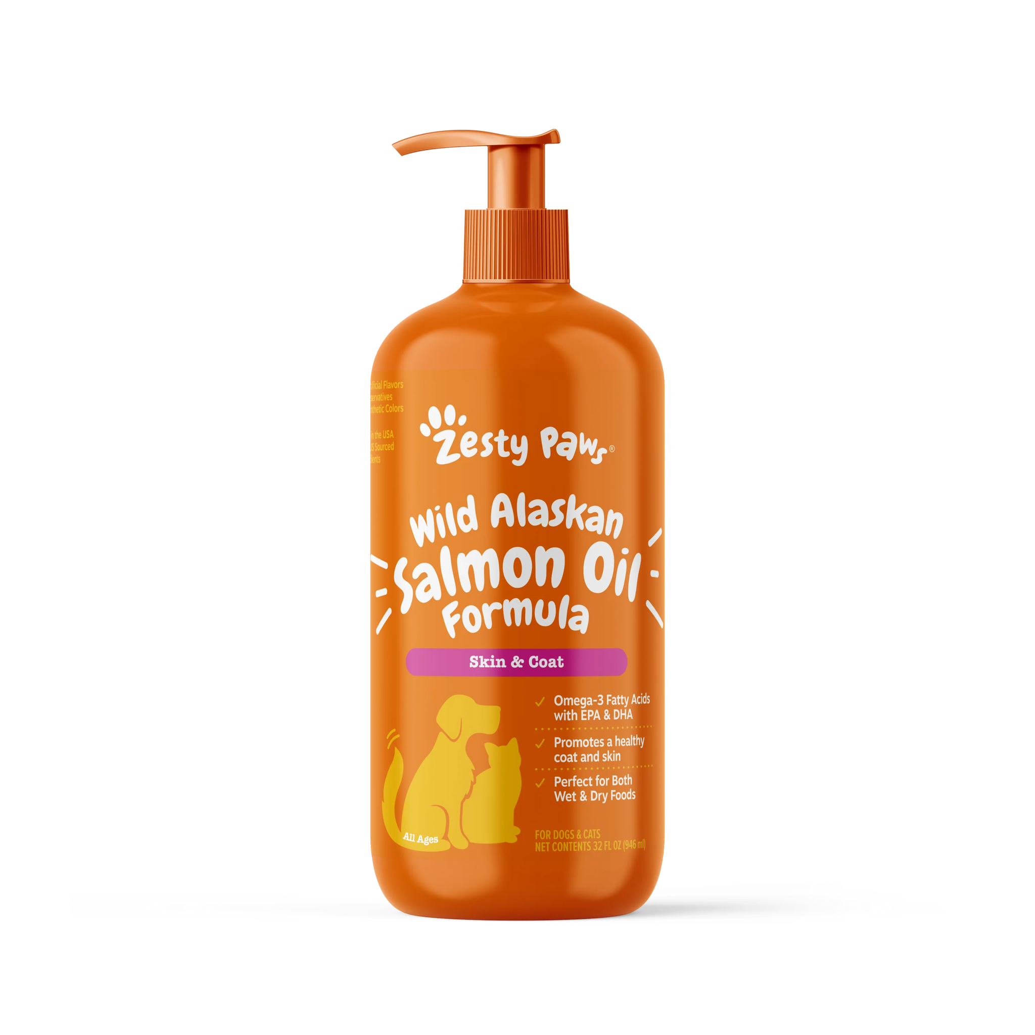 Zesty Paws Wild Alaskan Salmon Oil 8oz | 16oz | 32oz