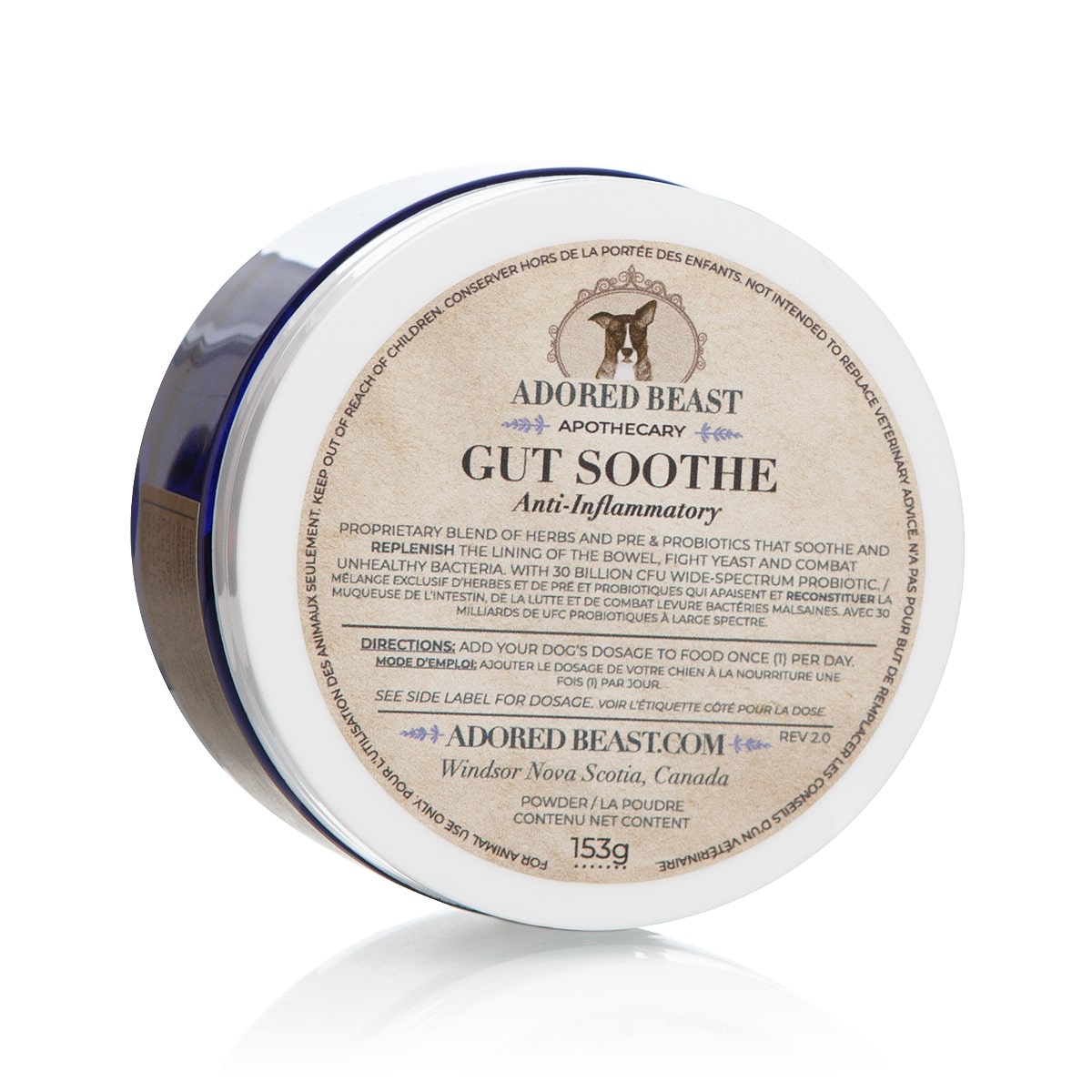Adored Beast Small Dog Leaky Gut Protocol Gut Soothe with probiotics and herbs